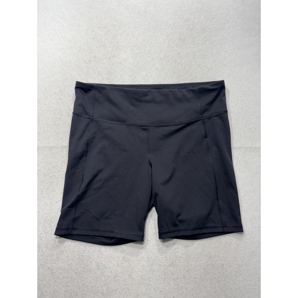 All In Motion Biker Shorts Womens 2XL Black High Rise 7" Inseam Pocket Stretch